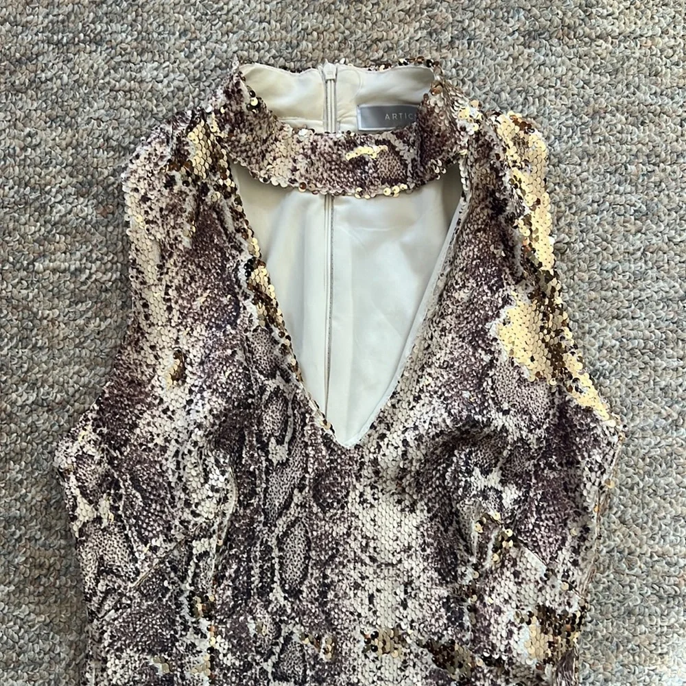 Keyhole sequin dress python - Picture 2 of 4